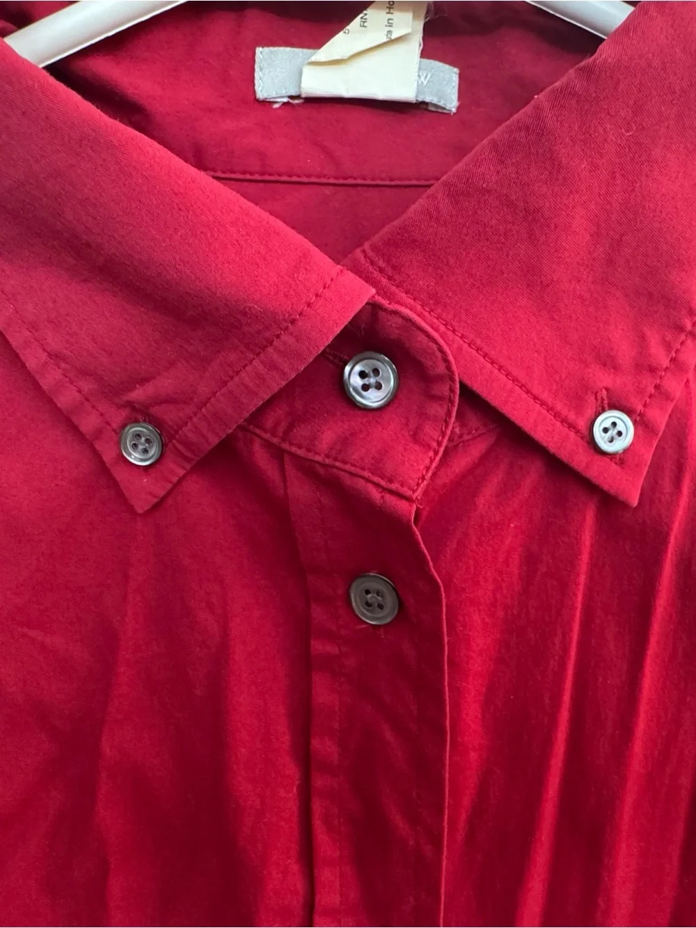 EUC Vintage J. Crew Deep Red Button-Down Shirt - Size 14